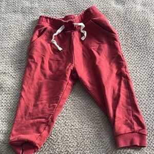 Cozy Kids' Joggers in Red with White Accents